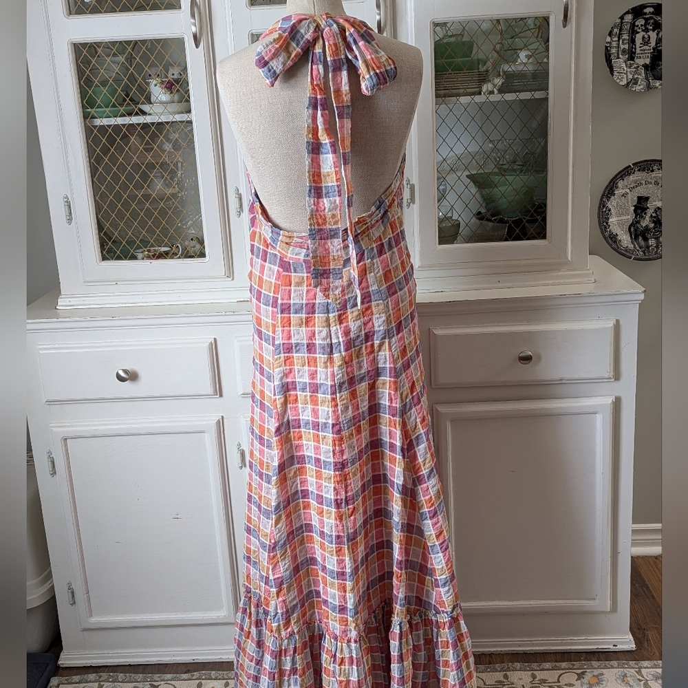 Free People Multi-Color Plaid Maxi Dress - Picture 3 of 8